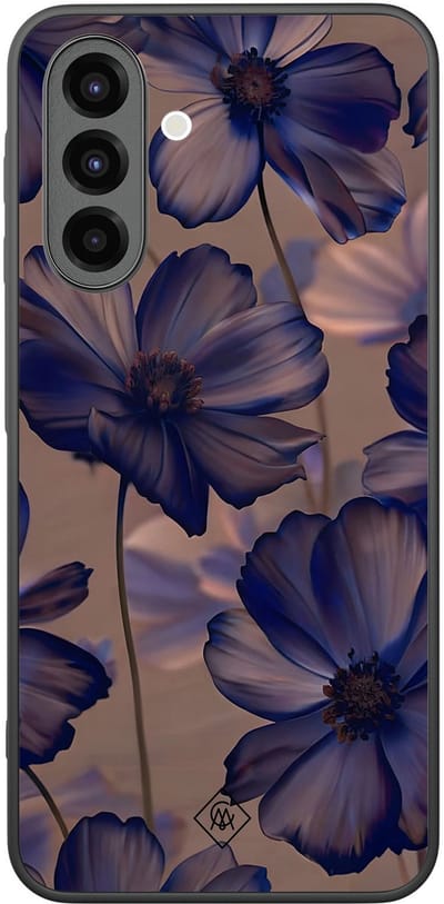 Casimoda® hoesje - Geschikt voor Samsung Galaxy A26 - Twilight Petals - Zwart TPU Backcover - Geometrisch patroon - Paars