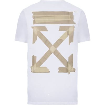 Off-White Ss20 Tape Arrows Print T-shirt Heren Tops Wit OMAA027R201850020148 S beige