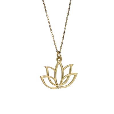 Pera Jewelry® - Valentijn Cadeautje voor Haar - 925 sterling Zilveren Lotus Ketting met Mijn Schat Wenskaart - Ketting Dames - Ketting met Hanger - Valentijn