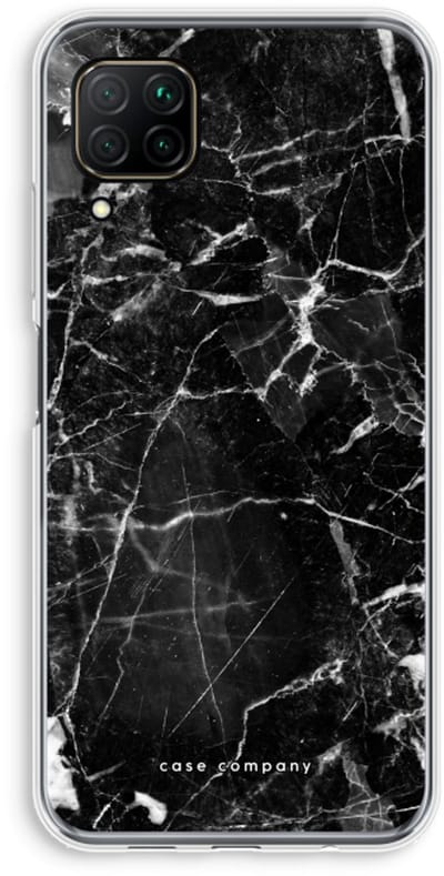Case Company® - Hoesje geschikt voor Huawei P40 Lite hoesje - Zwart Marmer - Soft Cover Telefoonhoesje - Bescherming aan alle Kanten en Schermrand
