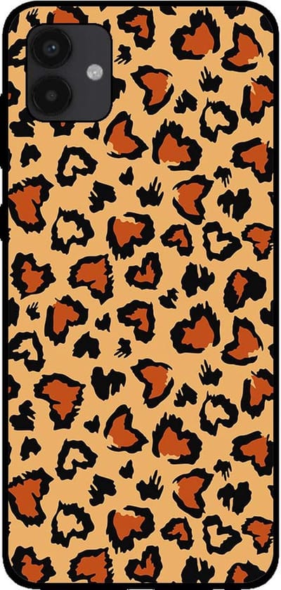 Smartphonica Telefoonhoesje voor Samsung Galaxy A04 met tijgerprint - backcover met panterprint - Bruin geschikt voor Samsung Galaxy A04