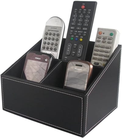 Zwarte afstandsbedieninghouder voor tv, gaming en multimedia - Organiseer je ruimte efficiënt