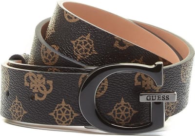 Guess - Dalma Adjust Pant Belt - Brown Logo - Dames - Maat S