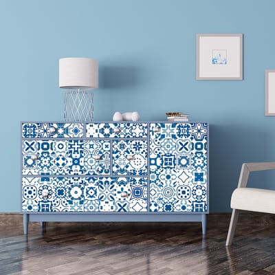 Meubeldecoratiestickers - Zelfklevende stickers voor keuken en woonkamer - 60 CARMIETA meubeltegelstickers - 60 stickers 20x20cm