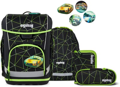 ergobag schooltas Cubo Light Set 5-delig CyBär Race zwart