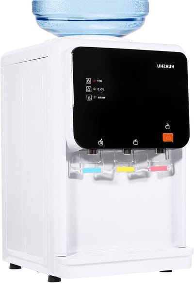 Waterdispenser - Waterkoeler fontein - Direct drinken - Warm en koud water - 48 cm hoog - Wit