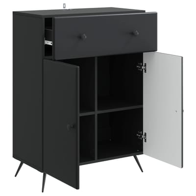 vidaXL - Dressoir - Zwart - 66 - x - 34,5 - x - 90 - cm - Bewerkt - hout