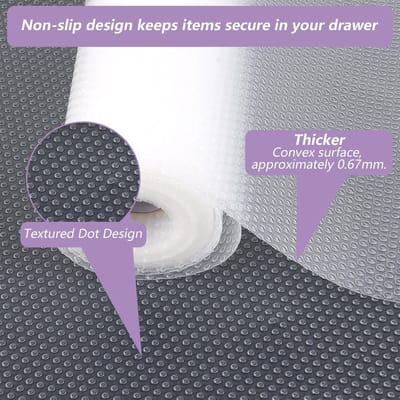 2 Pieces Drawer Mats Transparant 30 x 500 cm EVA Non-Slip Mat - Voor Keukenladen - Niet-Plakkerige Film - Snijbare Koelkastmatten - Wasbare Lade-inzet - Kastfolie