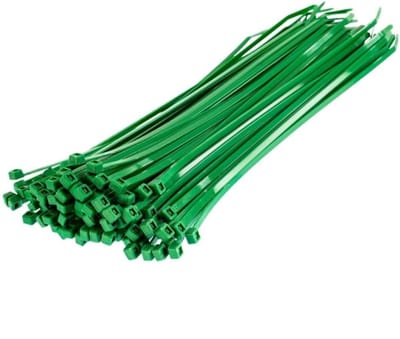 100 stuks - Kabelbinders - Weerbestendig UV-bestendig Nylon Kabelbinders 18kg Trekkracht - 200mm x 3.6mm - Groen