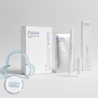 Luxury White - Bundel + - Tandenblekers - Tandenbleek Set met PAP+ Whitening Pen Strips - Witte Tanden Bleken - Teeth Whitening - Smile - Cresting Formula - Tandenbleekset - Tandenbleek gel - White Strips - Pure Ingrediënten – Luxe Smile