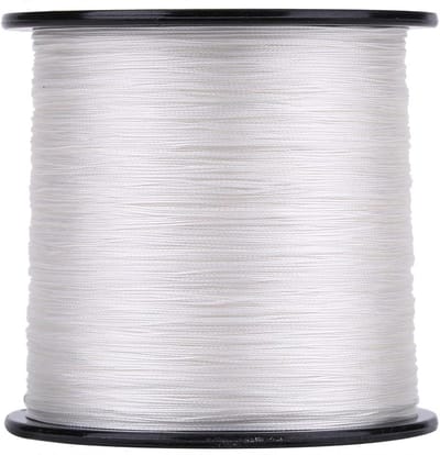 Gevlochten Vislijn - Viskoord Multi-filament - Buiten Vissen - Lage Rek Sterke Lijn - 500m 4 Strengen - Wit
