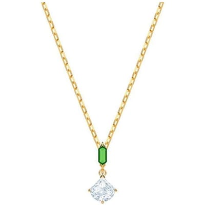 Swarovski Waaiervormige Enkele Diamant Ketting Damesketting Goud 5459394 Box (Random Color) beige