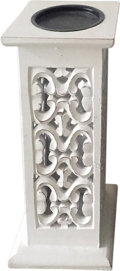 Outdoor Living Forte kandelaar 14x14xH33 cm - wit