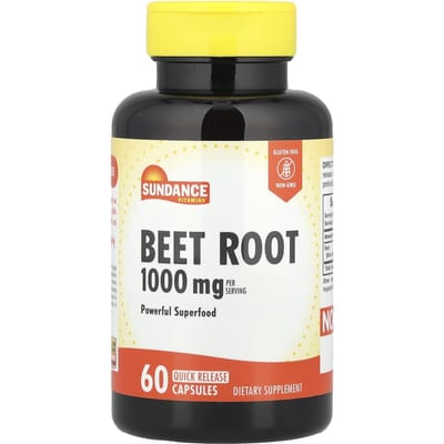 Sundance Vitamins, Racine de betterave, 1 000 mg, 60 capsules à libération rapide (500 mg par gélule)