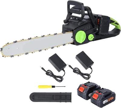 Mini Kettingzaag - Accu Kettingzaag - Tuinonderhoud Snoeien - Borstelmotor 1800W - 16 inch - Zwart