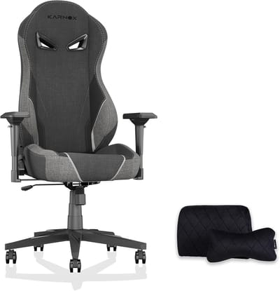 Gaming Stoel - Bureau Stoel - Comfortabel Zitten - Ergonomisch Ontwerp - 138 cm Hoogte - Zwart Grijs