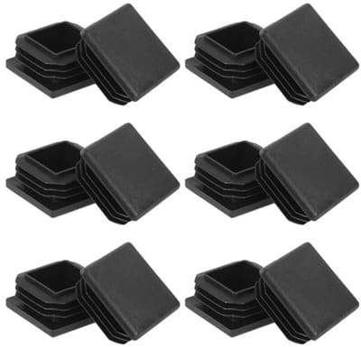 12 Stuks Vierkante Buisstoppers - 30x30mm - Kunststof - Voetdoppen voor Stoelen en Meubels