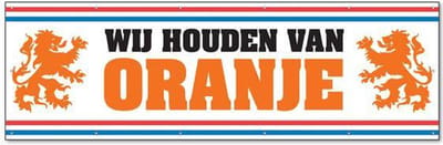 Spandoek Wij houden van Oranje
