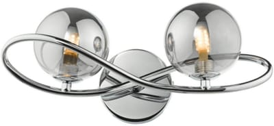 Kosilum - Novale - Wandlamp - Zilver/Chroom - Metaal en glas