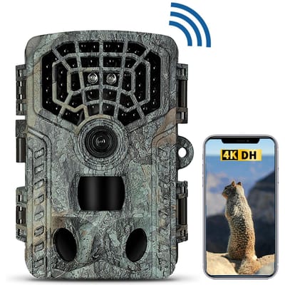 4K 32MP WiFi Trail Camera Nachtzicht Waterdichte App-bediening Jachtcamera voor de jacht en