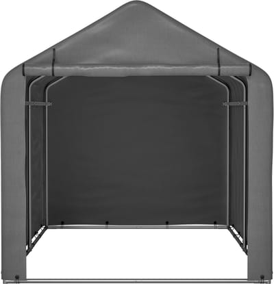 Opvouwbare autogarage, 160x220x165 cm fietsgarage/gereedschapsschuur met rolluik – waterdicht, voertuigtent, tuinhuis, metalen frame, tuinhuis, XXL grote gereedschapsschuur, beschermd tegen regen, sneeuw, stof en zon