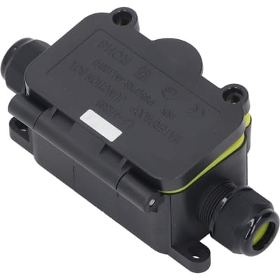 Boîte de dérivation 2 voies IP68 Résistante à l'eau Boîte électrique pour éclairage paysager extérieur 450V 40A