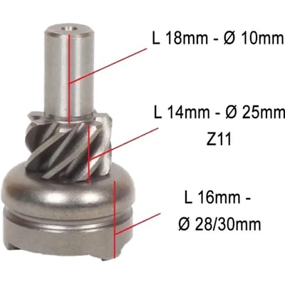 Pièce détachée rotscher van kickmotor BCR Piaggio 125/150cc - Z11