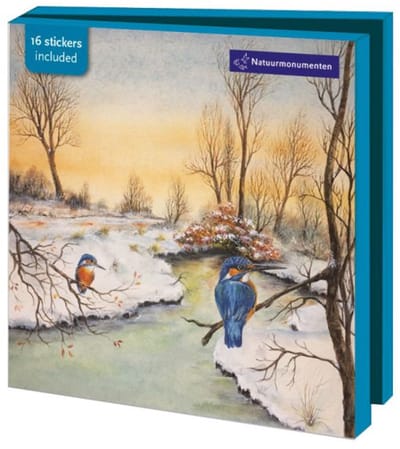Kaartenmapje met env, vierkant: WMC1353 - Dieren in de Winter, Dennis Meijering, Natuurmonumenten