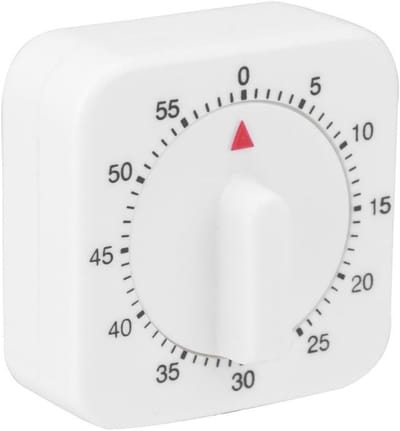 Mechanische Keukentimer - Kookwekker Timer - Koken en Bakken - Visueel Instelbaar - 60 Minuten - Wit