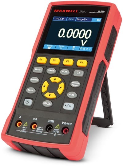 Draagbare Hand-oscilloscoop met Multimeterfunctie - 3,5" Kleurendisplay - 40MHz Bandbreedte - 2 Kanalen - 400V AC/DC - Batterijgevoed - Voor elektronica, onderhoud en educatie [25360]