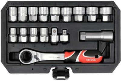 Dopsleutel Set - Gereedschap Set - Moeren Behandelen - Doorsteek Sockets - 17 Delig