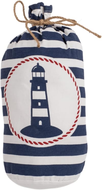 Maritieme Deurstopper Stof met Vuurtoren en Strepen - Gewicht voor Deur of Raam (1.5 kg)