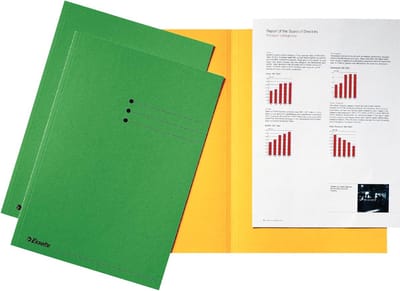 Esselte dossiermap groen, karton van 180 g/m², pak van 100 stuks 4 stuks