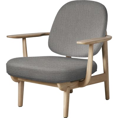 Fritz Hansen Fred Loungefauteuil - JH97 - beige - eiken helder gelakt