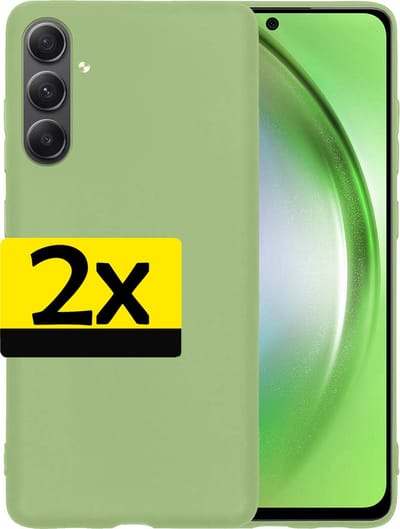 Hoesje - 2 Stuks - Geschikt voor Samsung Galaxy A54 - Sterk & Shockproof - Case Siliconen - Back Cover - Telefoon Hoes - Telefoonhoesjes - Groen