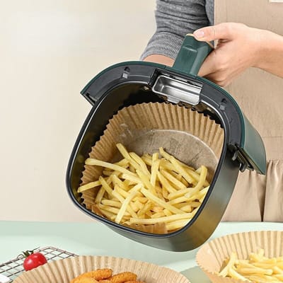 100 Stuks - Airfryer Wegwerpbakjes - 16 Centimeter - Bakpapier - Airfryer Accesoires - Luchtfriteuse Wegwerp Bakjes - 100 Stuks