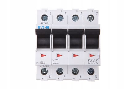 Hoofdschakelaar 4-polig 100 A 4x NC, 4x NO 240 V/AC Eaton 276285