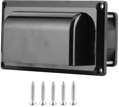 Dailygoods - Afvoerventilator - Zijventilatie - Compact en efficiënt - Zwart - Ventilatieoplossing - Ideaal voor caravan en boot - 12V model