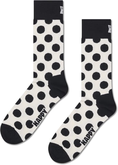 Happy Socks Big Dot Sock - unisex sokken - wit - Unisex - Maat: 41 - 46