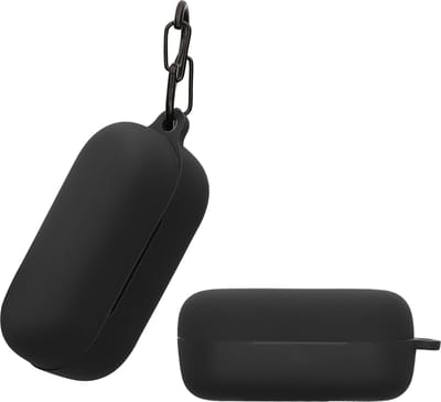 kwmobile Hoes geschikt voor Sony WF-C510 - Siliconen cover voor oordopjes in zwart