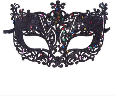 Scoby - Venetiaans Masker - Oogmasker - Gemaskerd Bal - Sensueel - Erotisch Masker - Verkleedpartij - Zwart - One Size
