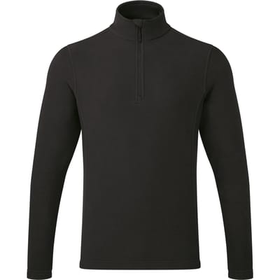 Premier Recyclight Quarter Zip Fleece voor volwassenen (Zwart)