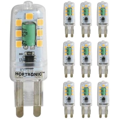 HOFTRONIC - Voordeelverpakking 10 G9 LED Lampen - 2,2 Watt 200 Lumen - Vervangt 22 Watt T4 Halogeen - 2700K Warm wit licht - 230V - G9 Steeklampjes