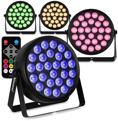 BeamZ set van 4 BCC240 LED PAR - PAR spot met 27x 4W LED’s - RGBW - Inclusief afstandsbediening