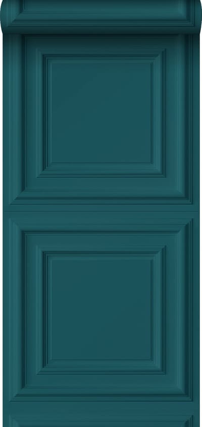 Origin Wallcoverings eco-texture vliesbehang wandpanelen petrolblauw - 347813 - 50 cm x 9 m