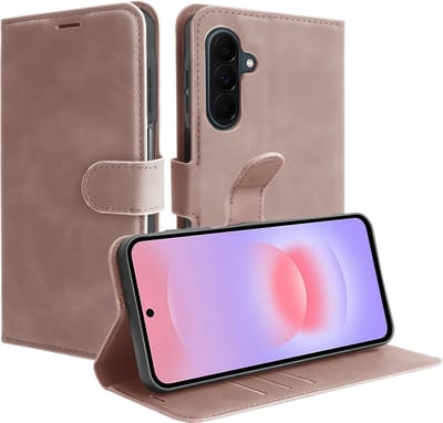 Just in Case hoesje geschikt voor Samsung Galaxy A37 Hoesje met Pasjeshouder - Premium Bookcase - Roze