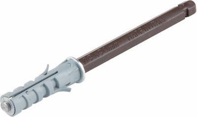 Blinde plankdrager 100 x 10 mm - Italiana Ferramenta - 15 kg draagvermogen - bruin - inclusief plug