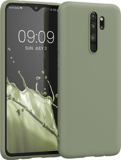 kwmobile telefoonhoesje geschikt voor Xiaomi Redmi Note 8 Pro - Hoesje voor smartphone - Back cover in grijsgroen