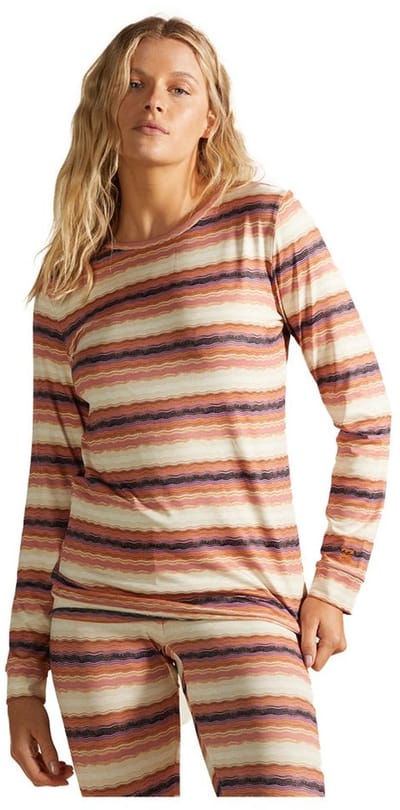 Billabong Warm Up Tech T-shirt Met Lange Mouwen Oranje S Vrouw