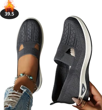 Livano Schoenen Dames - Sneakers - Comfortabel - Slippers - Casual - Volwassen - Donkergrijs - Maat 39.5